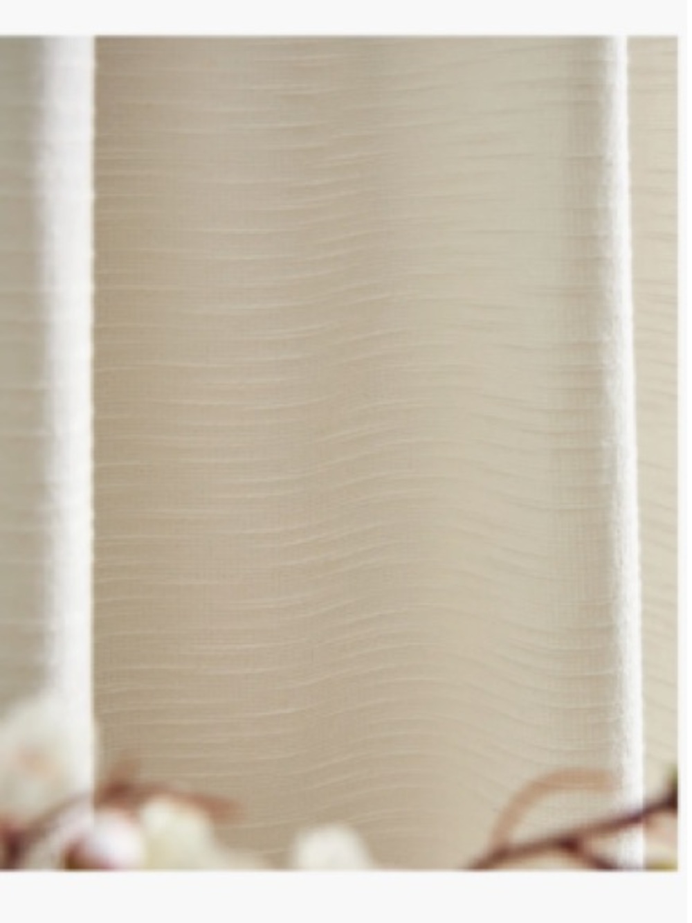 DKNY Pure Martinique Set of 2 Curtain Panels, Off White, 50”x84”, NEW WITH TAGS - Picture 4 of 7